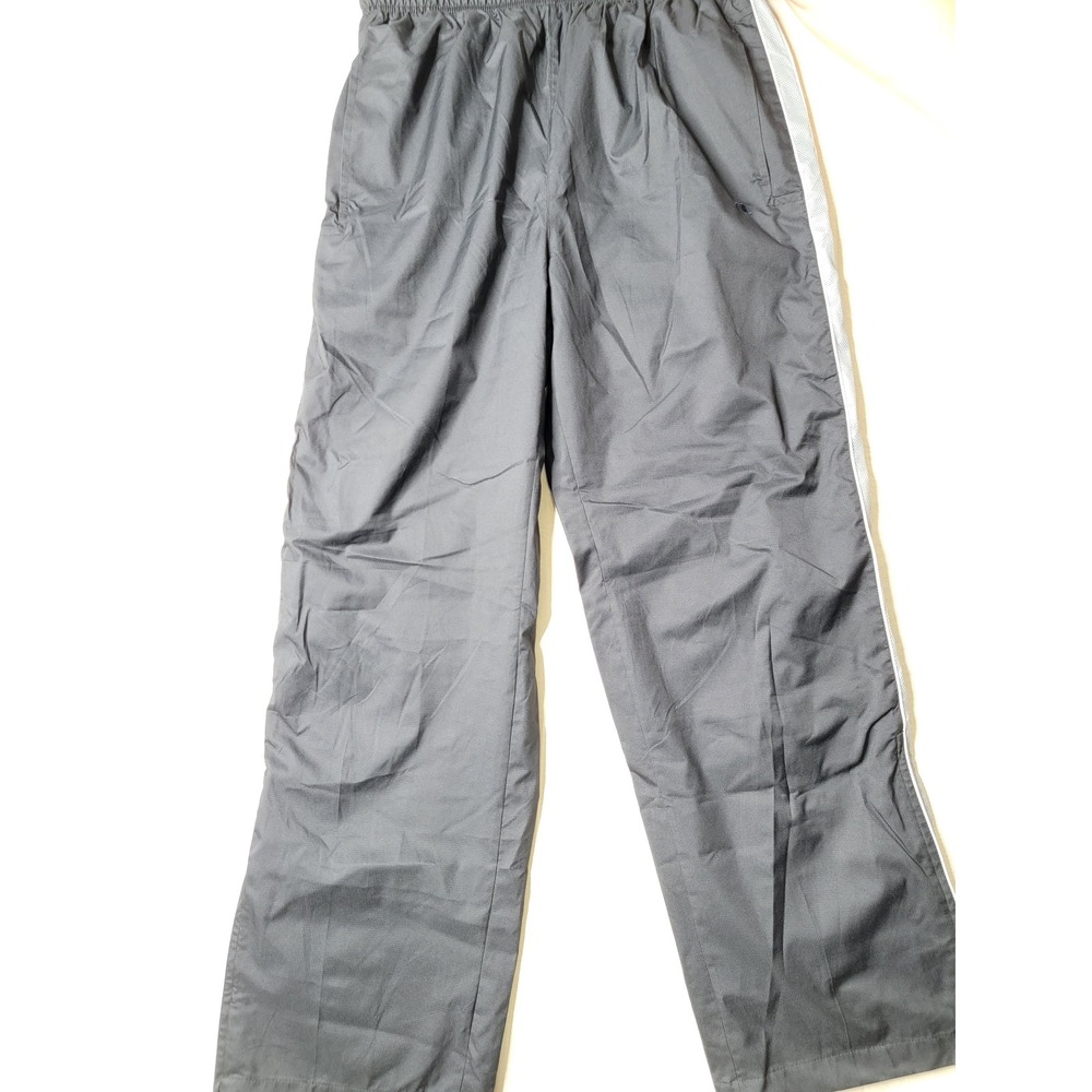 Champion Track Pants XL Polyester Mesh Stripe Side Gorpcore Pocket Zip Bottom